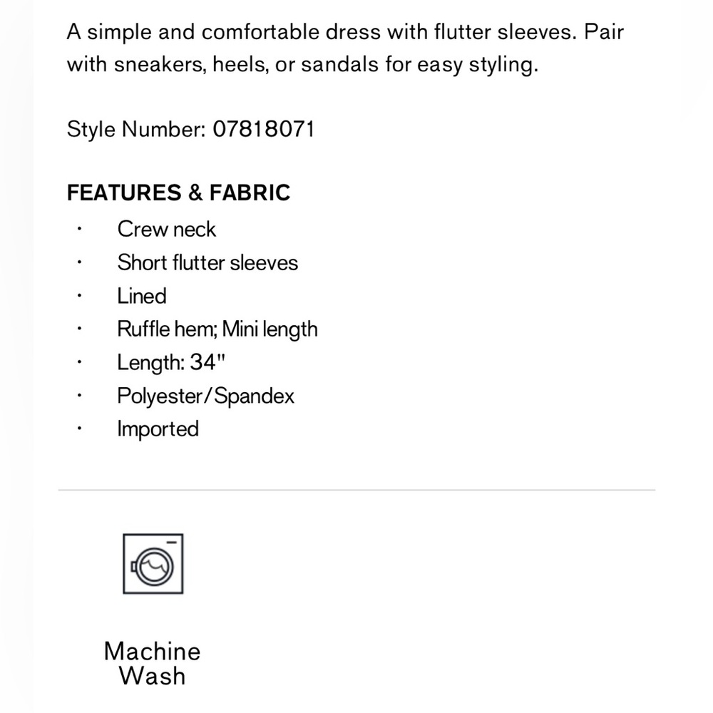Express Crew Neck Ruffle Mini Babydoll Dress - Picture 2 of 4